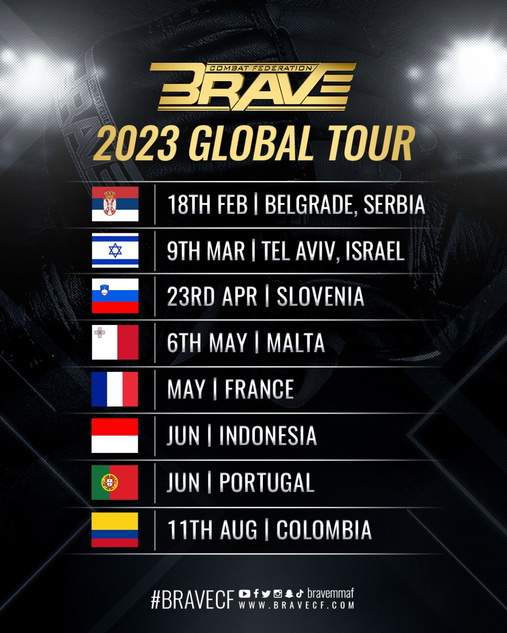 brave combat federation announces global tour calendar