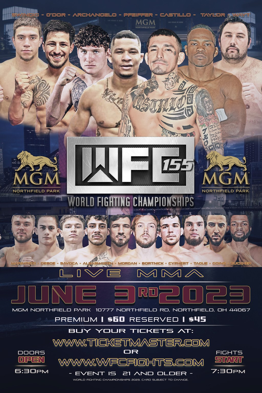 WFC  LIVE MMAJune rd,202 at MGM Northfield Park – World